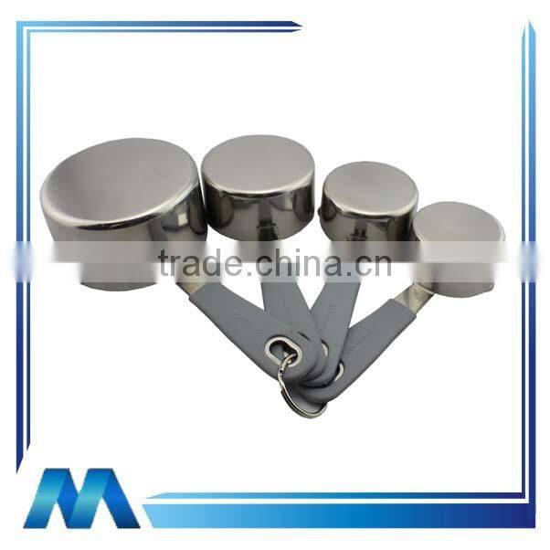 stainless steel measuring spoons set with plastic handle