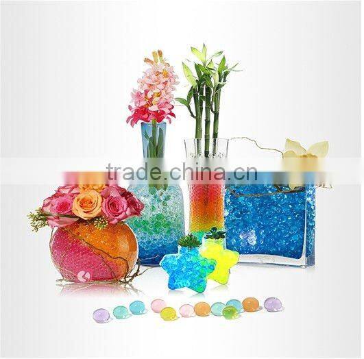 The purple deco beads for silk flowers arrangement