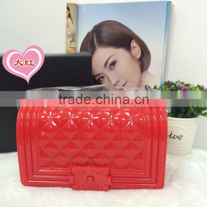 Xianjian Factory Quilted Candy Silicone Jelly Shoulder Bag (BGJB017)