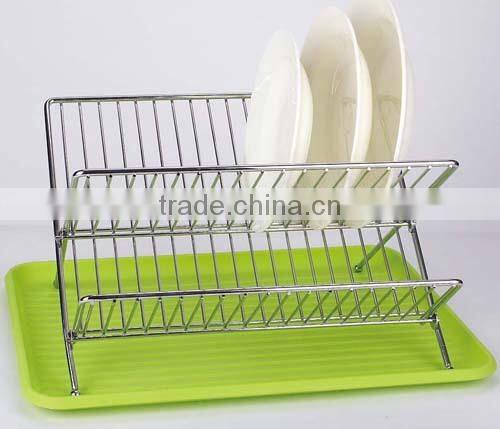 Dish tools 2 tiers s-shaped Chrome Plated Dish rack