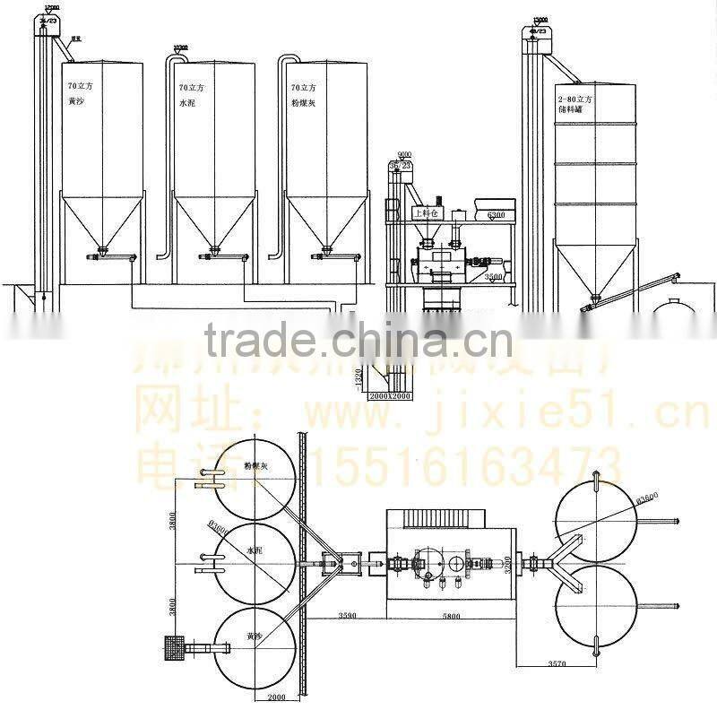 mobile concrete mixing paving equipment