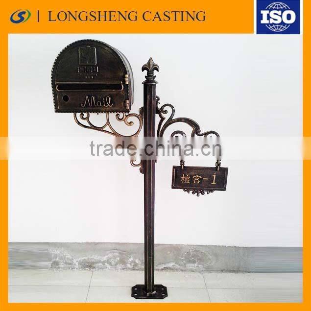 round free standing cast iron outdoor mailbox decorative mailbox