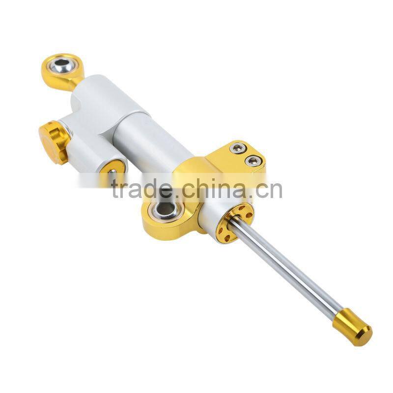 for Universial Motorcycle Adjustable Steering Damper Stabilizer Top Quality Silver