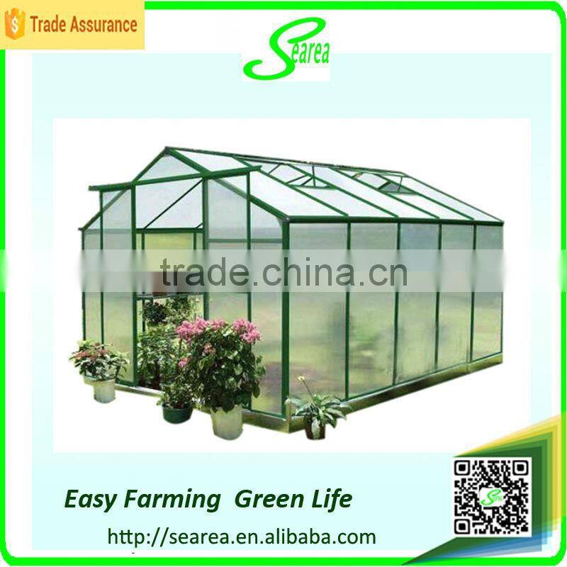 Hot sale single tunnel polycarbonate greenhouse