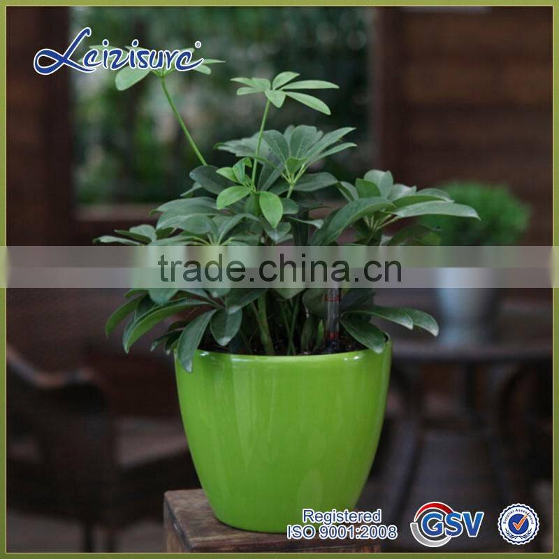 Silver Top quality cup shaped PP selfwatering computer hanging plastic flowerpot BZ01