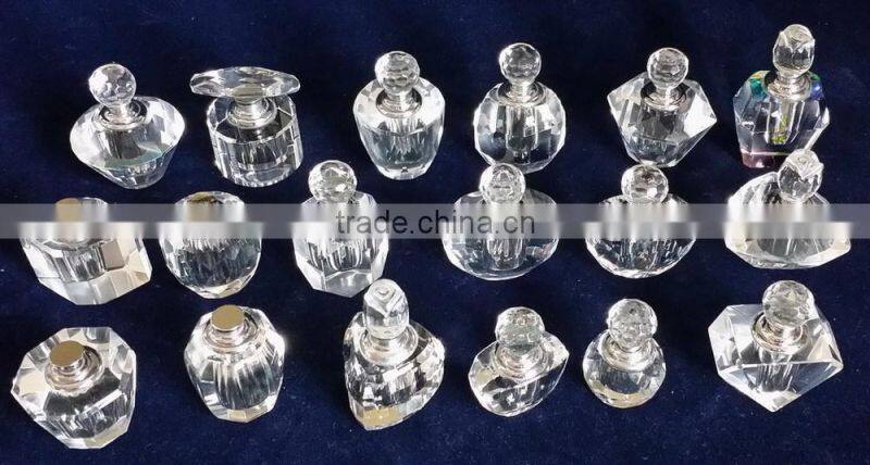 crystal perfume bottle ,jewelled top perfume bottles,fashioned perfume bottle