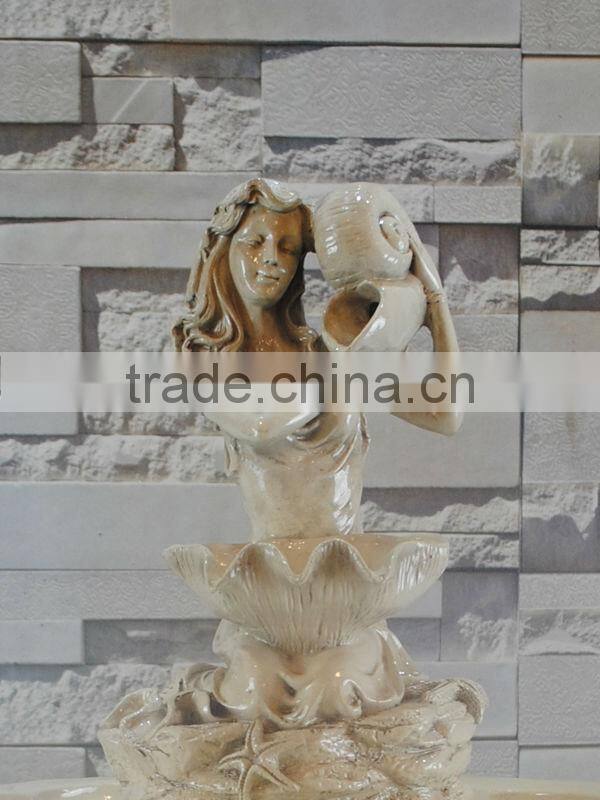 Handmake Manufacture Garden Tall Waterfall Fountain Statue Sculpture