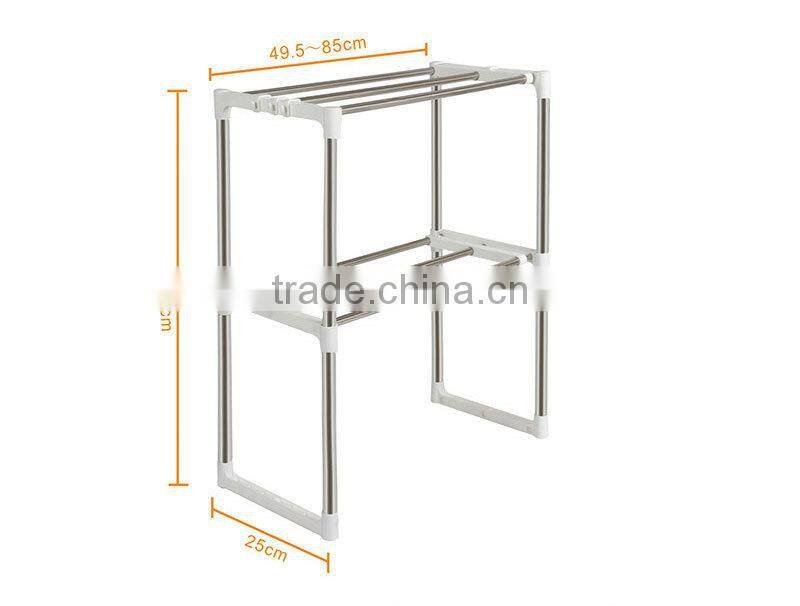 New Multifunction Stainless Steel Tool Kitchen 2 layers Microwave Oven Organizer Holder Storage Shelf Rack