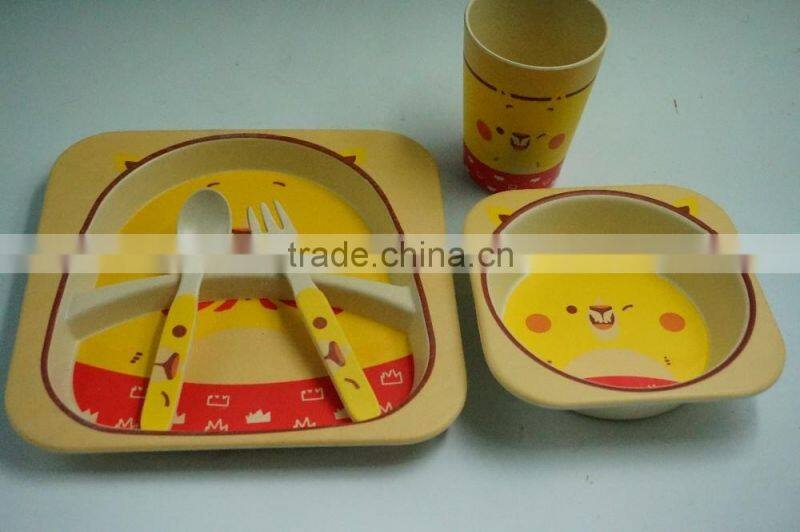 The factory Bamboo Fiber Kids Dinnerware five sets,eco-friendly