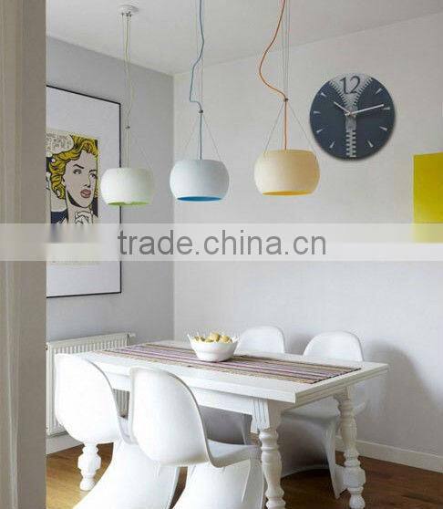 Supply creative fashion zipper wall clock / mute scan wall clock