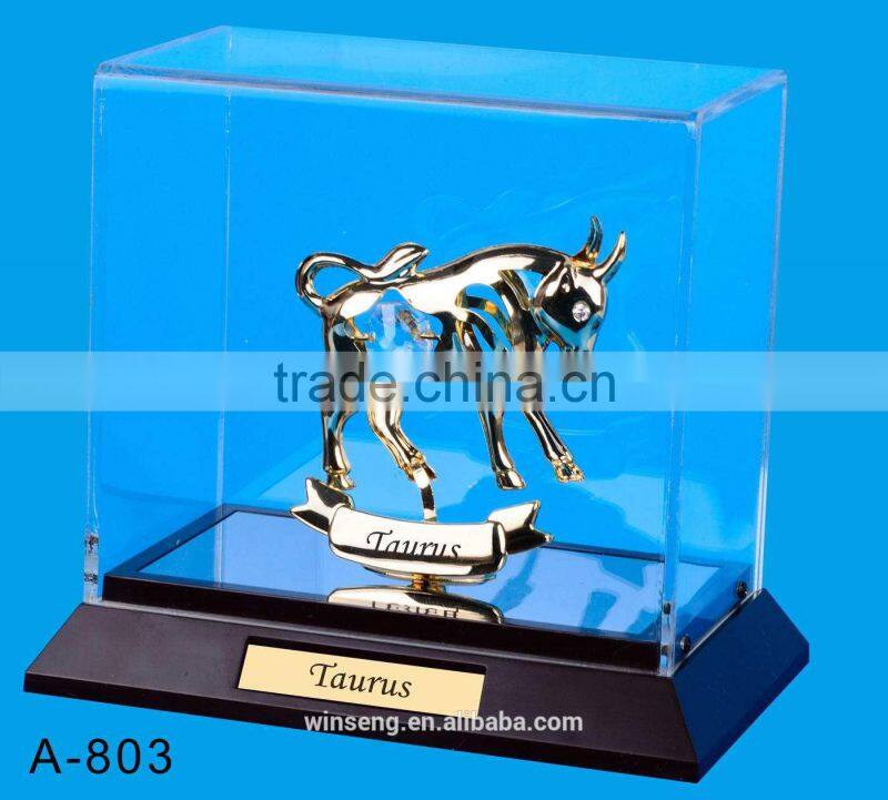 24K gold plated Zodiac Sign Taurus Stand Packed in Acrylic Box
