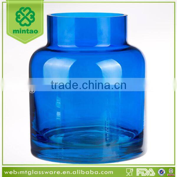 2017 popular color spray glass vase/colored glass plant terrarium