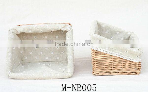 Trapezoidal wicker basket & wicker craft