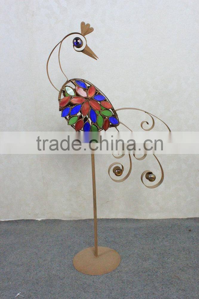 Metal peacock garden decoration
