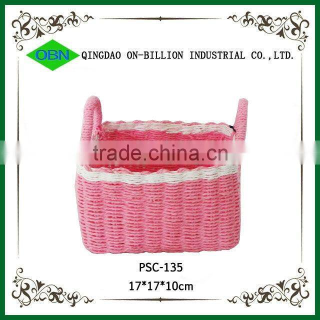 Wholesale paper rope flower basket for wedding decoration