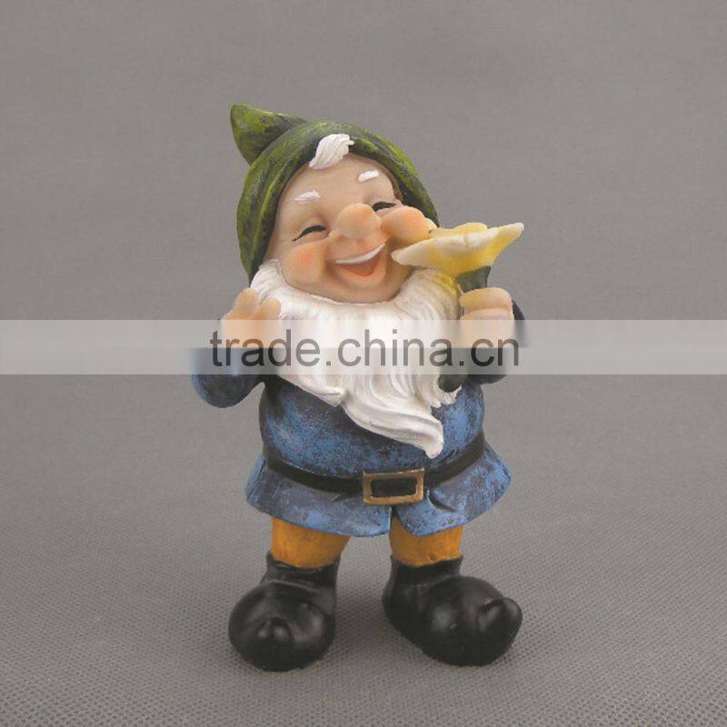Polyresin Garden Gnome Figurine,Unique Resin Small Garden Dwarft,Dwarft Statues