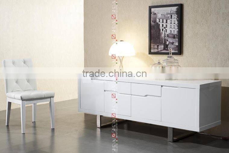 white high gloss sideboards / metal sideboard cabinet / high gloss white sideboard N6328