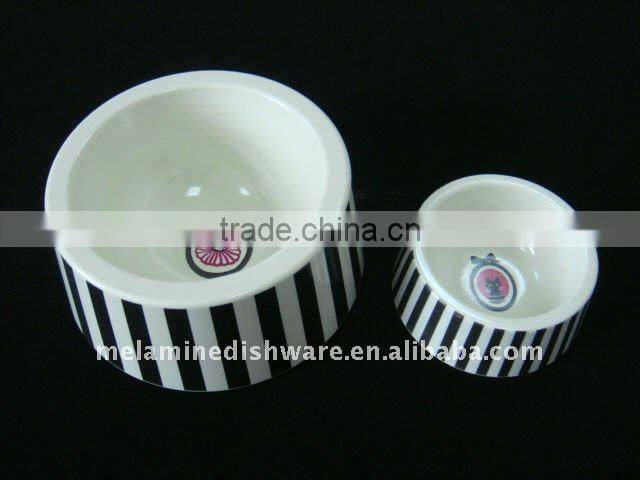 Printing round melamine pet feeder