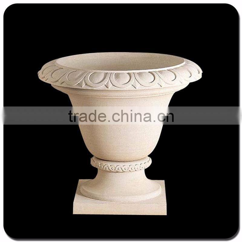 Low marble flower pot indoor flower pots for sale