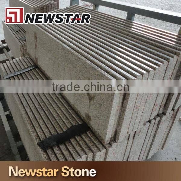 Polished Chrysanthemum yellow granite staircase