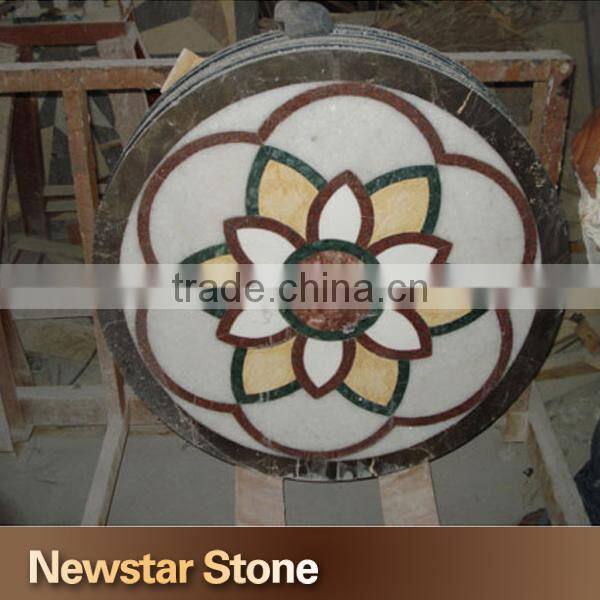 Made in China square water jet marble medallion design