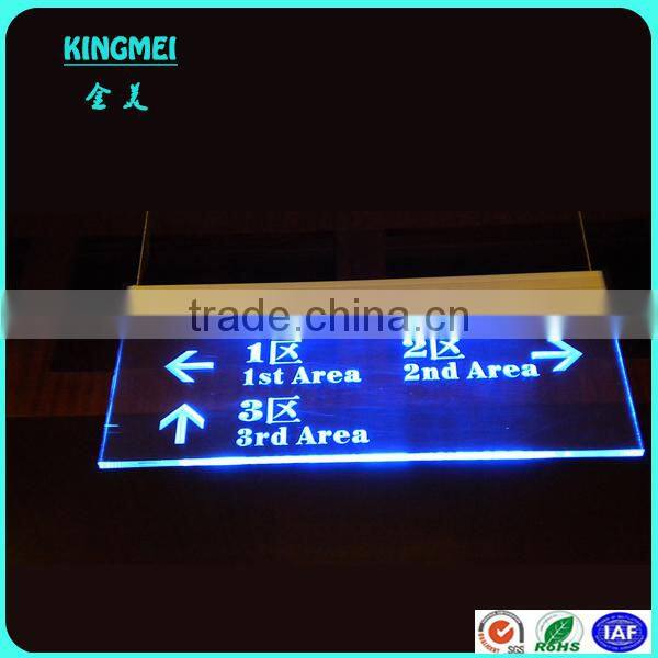 KM-FP27 Wall hang Acrylic Sign Plate,Perspex Led Sign,Lucite Banner Stand