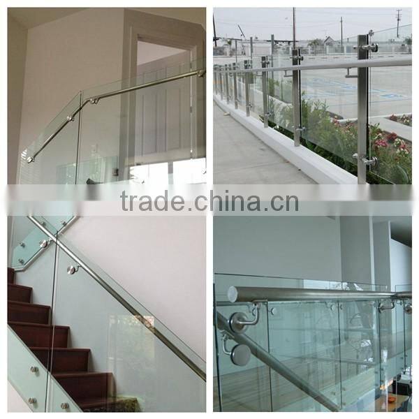 Tube Indoor Mirror Polished Handrail Bracket For Glass Fencing