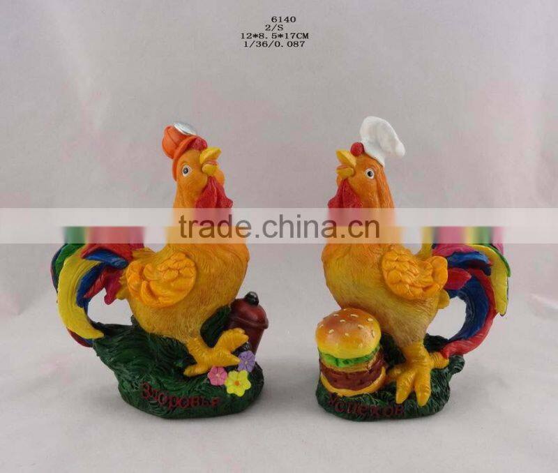 2017 Resin new year chicken ornament