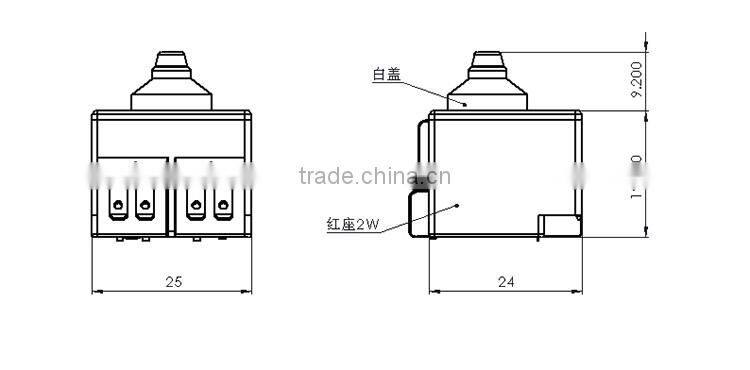 fs41 Dust Proof 6A power tool spare parts, angle grinder switch trigger switch for BS 6-100