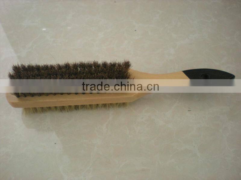 Doulbe side wooden shoe brush
