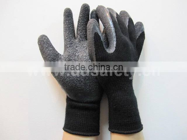 DDSAFETY 2017 10 Gauge Knitted Gloves With Latex Coated Safety Working Gloves