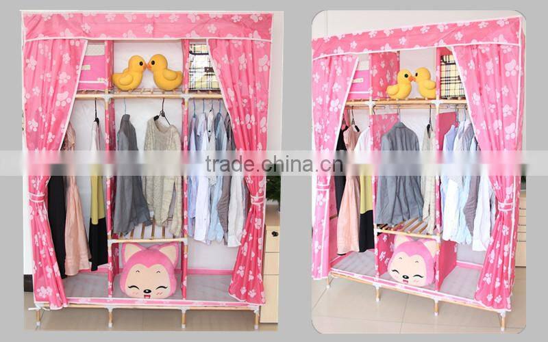 diy solid wooden moistureproof wardrobe interior design
