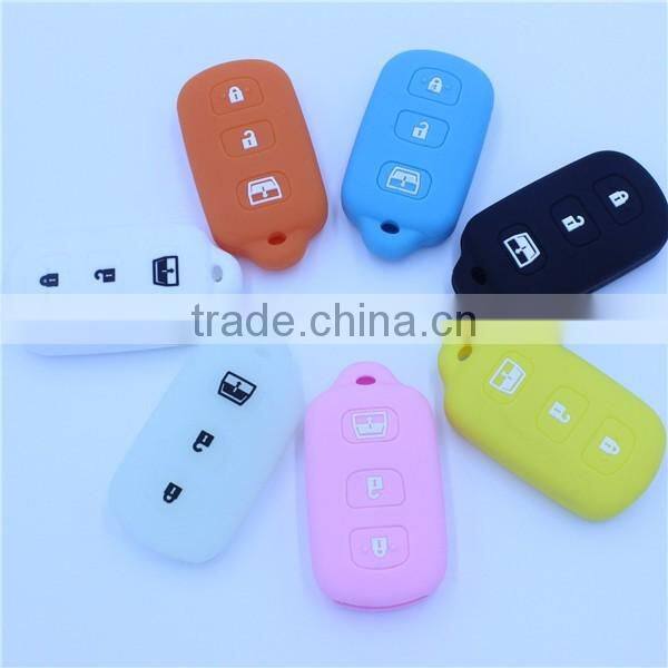 Silicone Car Key Cover fit for TOYOTA 4Runner Sequoia Matrix Remote Key 3+1 BTN