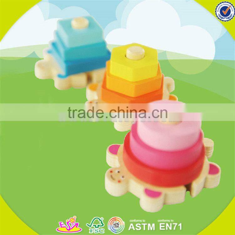 wholesale kids geometry wooden blocks game fashion children wooden blocks game best sale baby stacking toy W13E063