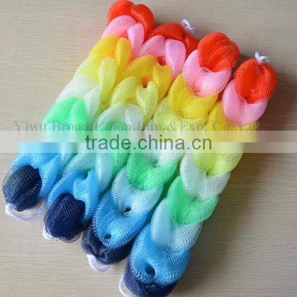 Custom Colorful Mesh Bath Sponge Long Shape Mesh Bath Sponge