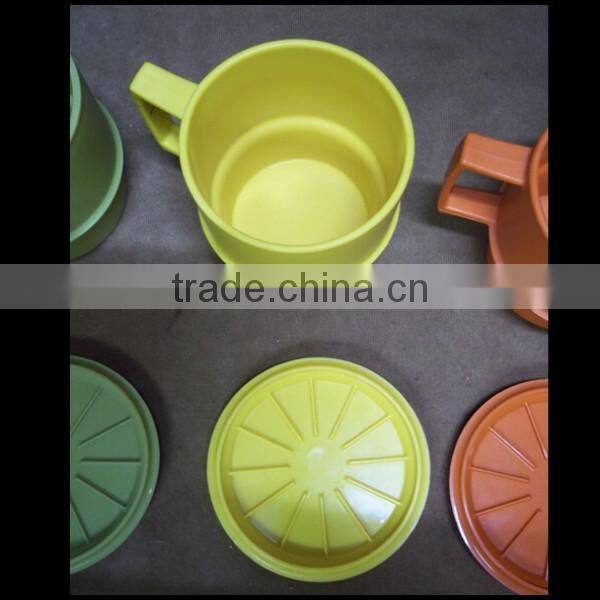 Vintage Harvest plastic MUG Coffee Cup Set with Lid,custom plastic coffee mug cups,custom plastic tea cup drinking for sale