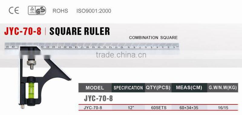 high quality square ruler level with vial combination square ruler