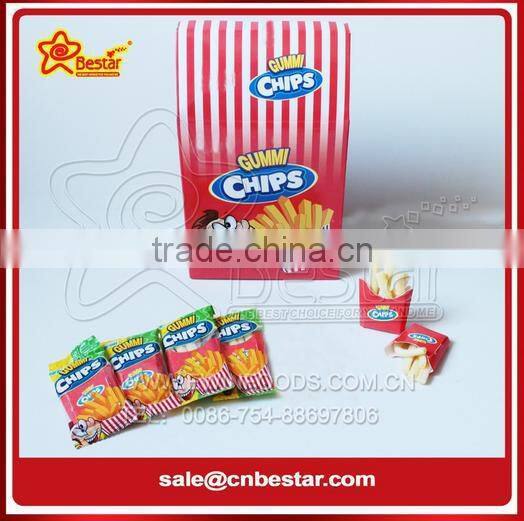 Fruity Flavor Sour Stick Gummy Candy Filled With Sour Powder