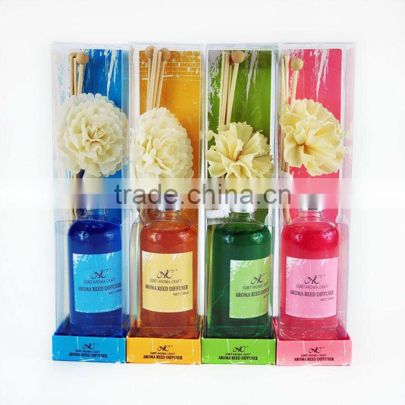 EA3-140018 decorative sola flower natural aroma flower diffuser with rattan sticks