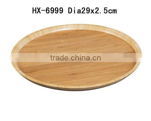 Bamboo breakfast bed tray with handle, foldable legs