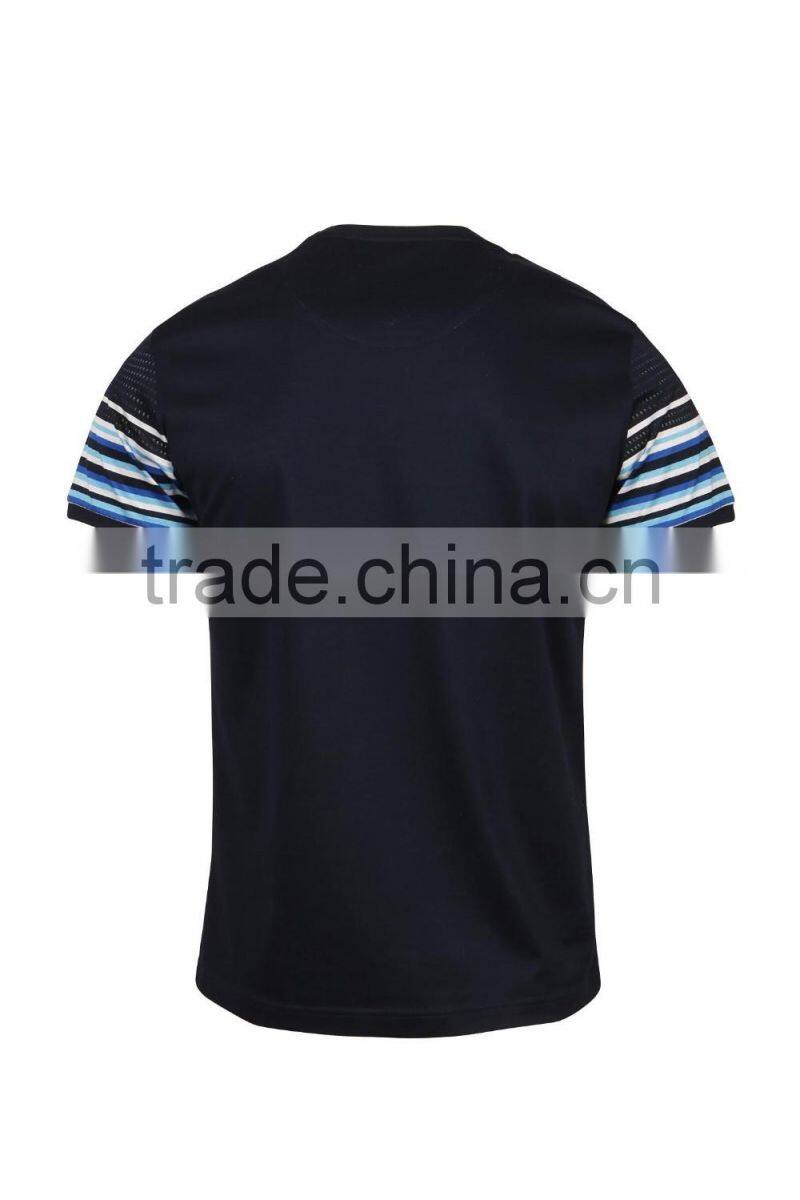 Summer new men's striped t- shirt