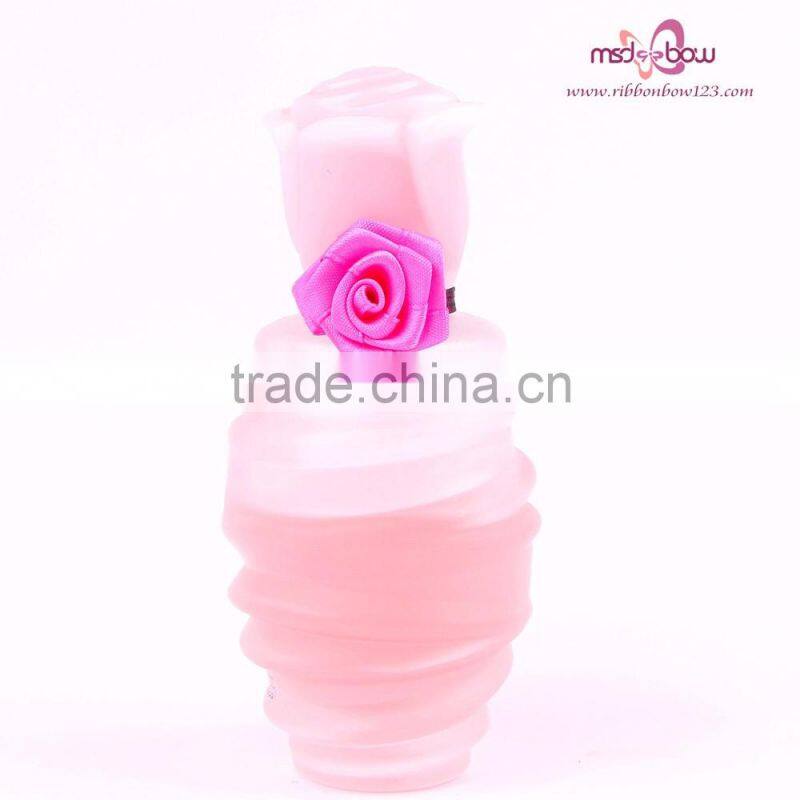 White double faced satin ribbon bow