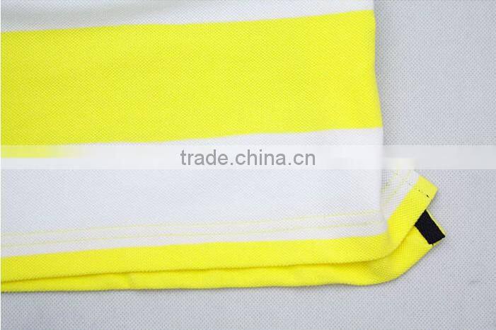 Cotton Hit color stripe polo tshirt for men,custom men fringe polo,High quality hit color fringe polo