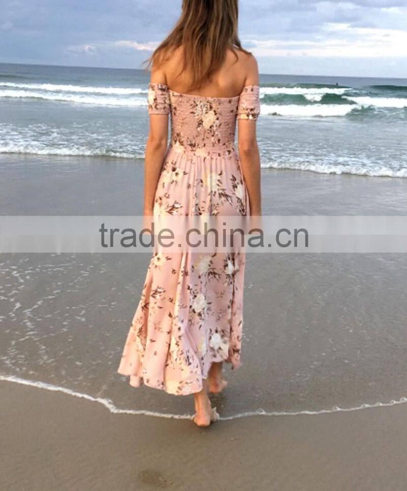 Gorgeous Off-The-Shoulder Boho Boheme Goddness Maxi Dress Vintage Blooms Musk Dresses Bohemian Clothing 2016 HSD5709