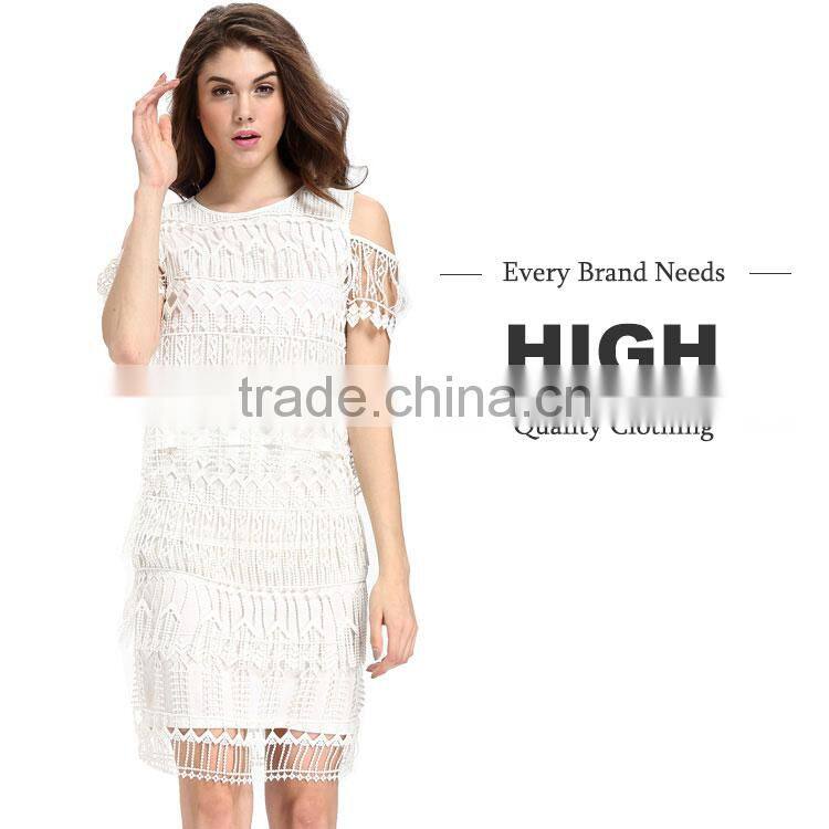 Domin fashion latest 2 piece style fancy lace dress