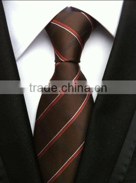 HDYF-1 2014 Style for man wholesale 100% polyester jacquard woven tie/stock available