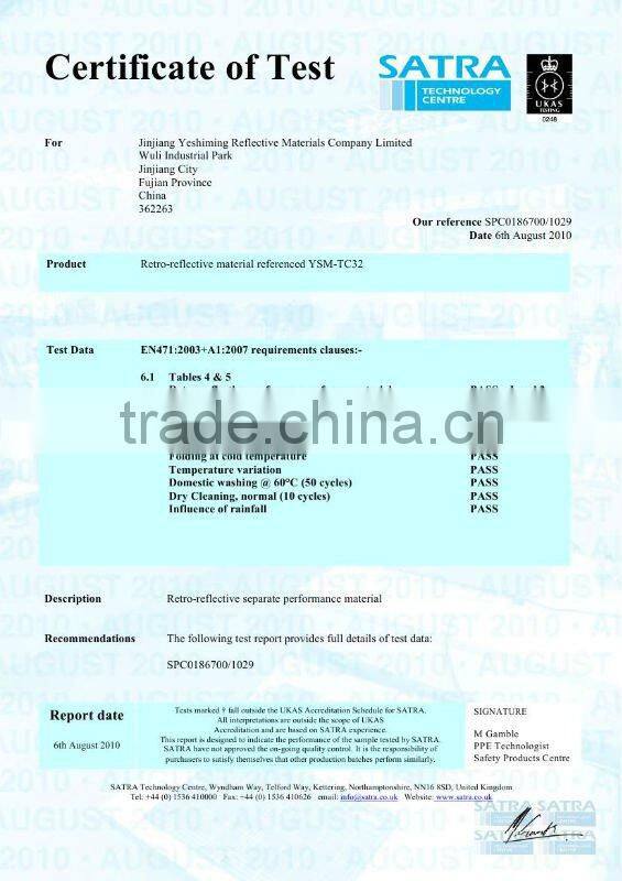 reflective sewing fabric material