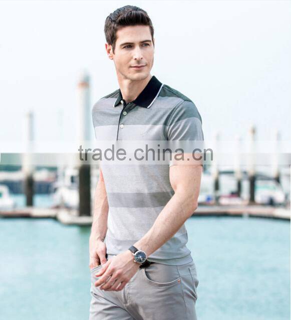 Wholesale Golf polo Fake Stripe Men T Shirt polo