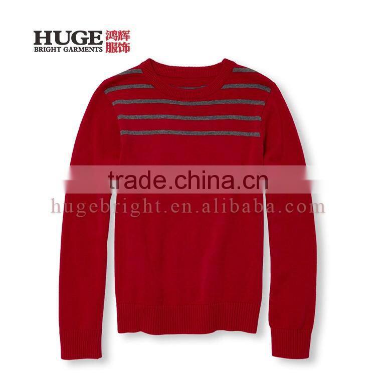 New Fashion 100% Cotton Round Neck Knitting Boys Sweaters
