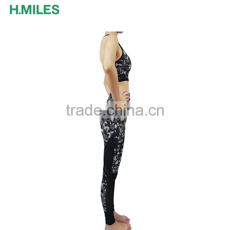 Female Elastic Exercise Tights Fitness Running Trousers Slim Leggings